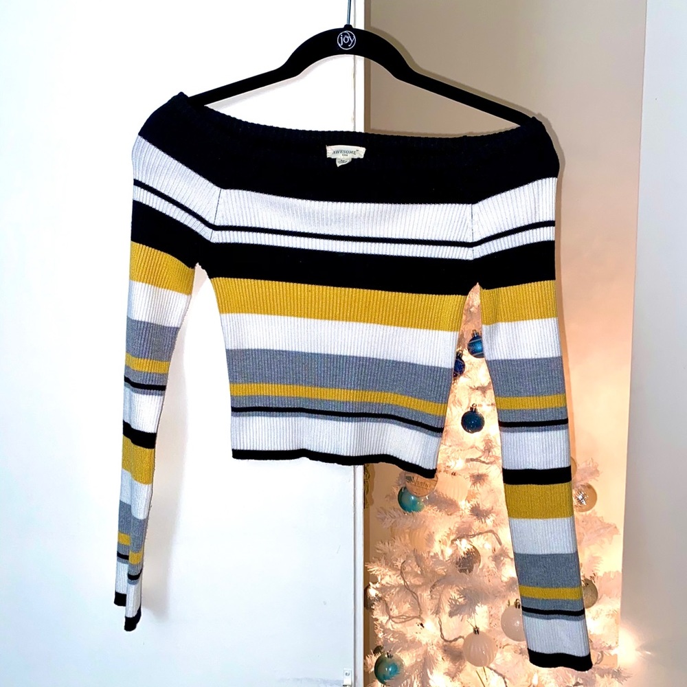 Striped Off Shoulder Top